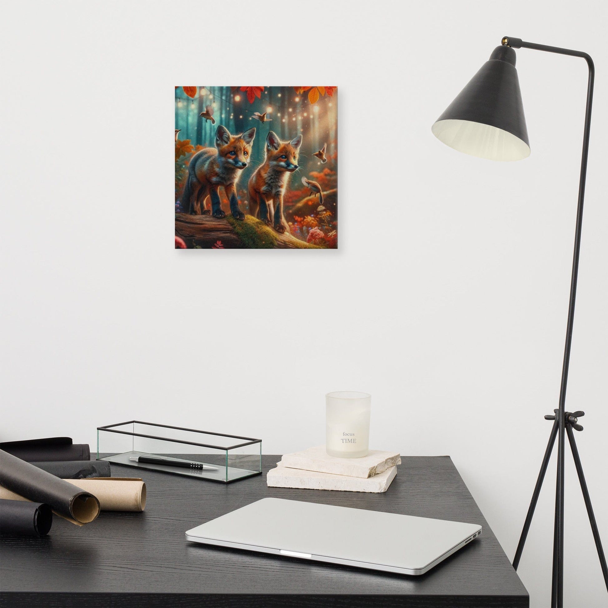 Enchanting Fox Canvas Wall Art: Nature - Inspired Home Decor - Nourishment Tapestry