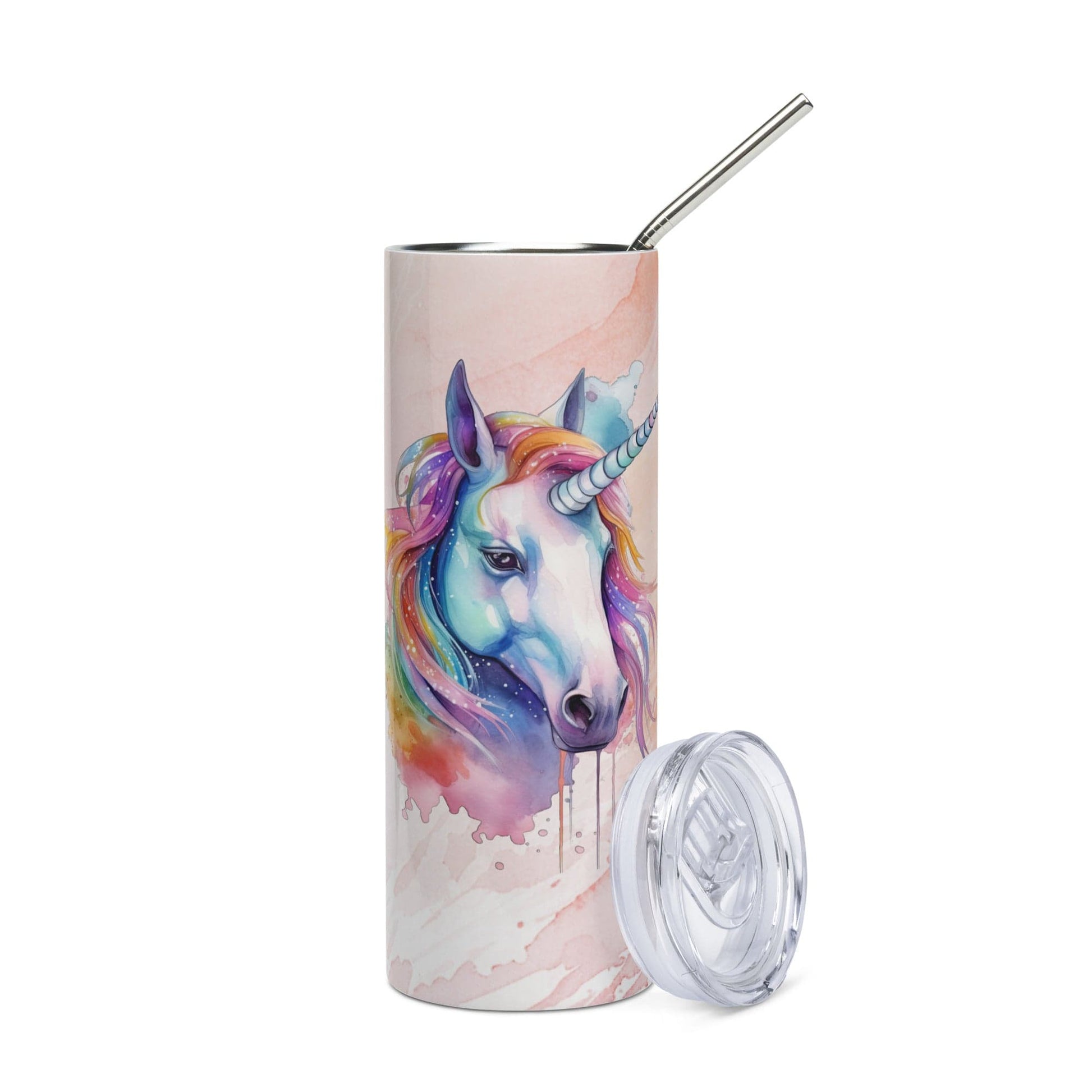 Enchanting Unicorn Tumbler: 20oz Insulated Steel Cup with Magical Watercolor Design - Ideal Gift - Nourishment Tapestry