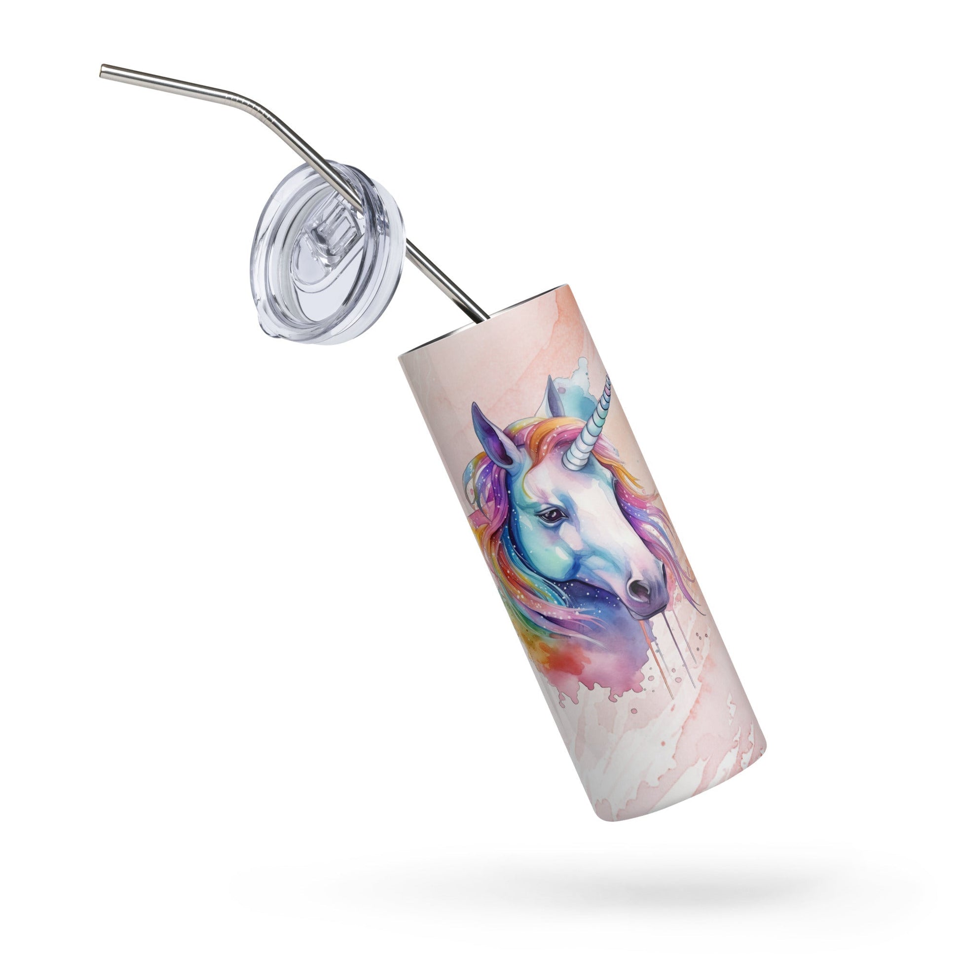 Enchanting Unicorn Tumbler: 20oz Insulated Steel Cup with Magical Watercolor Design - Ideal Gift - Nourishment Tapestry