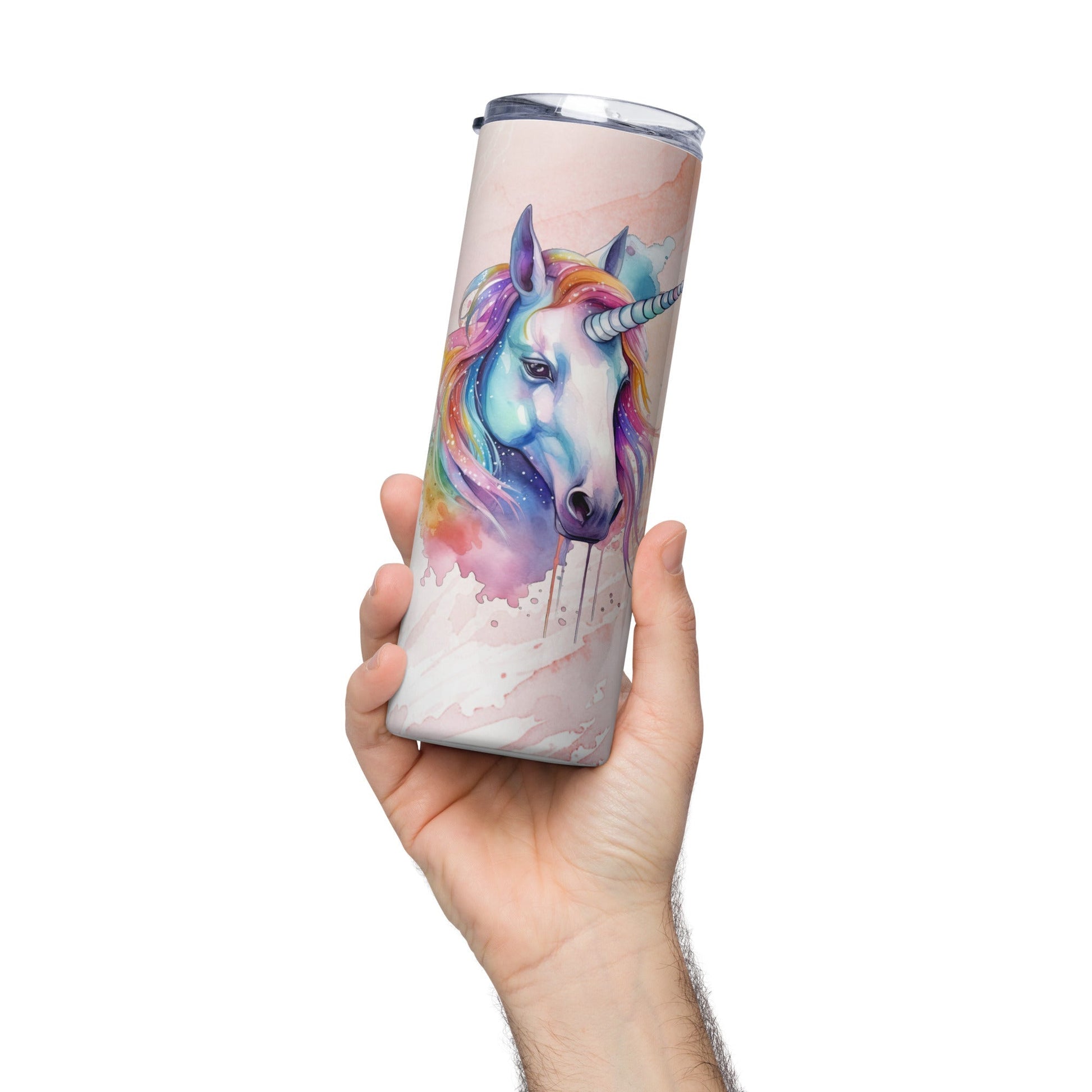 Enchanting Unicorn Tumbler: 20oz Insulated Steel Cup with Magical Watercolor Design - Ideal Gift - Nourishment Tapestry