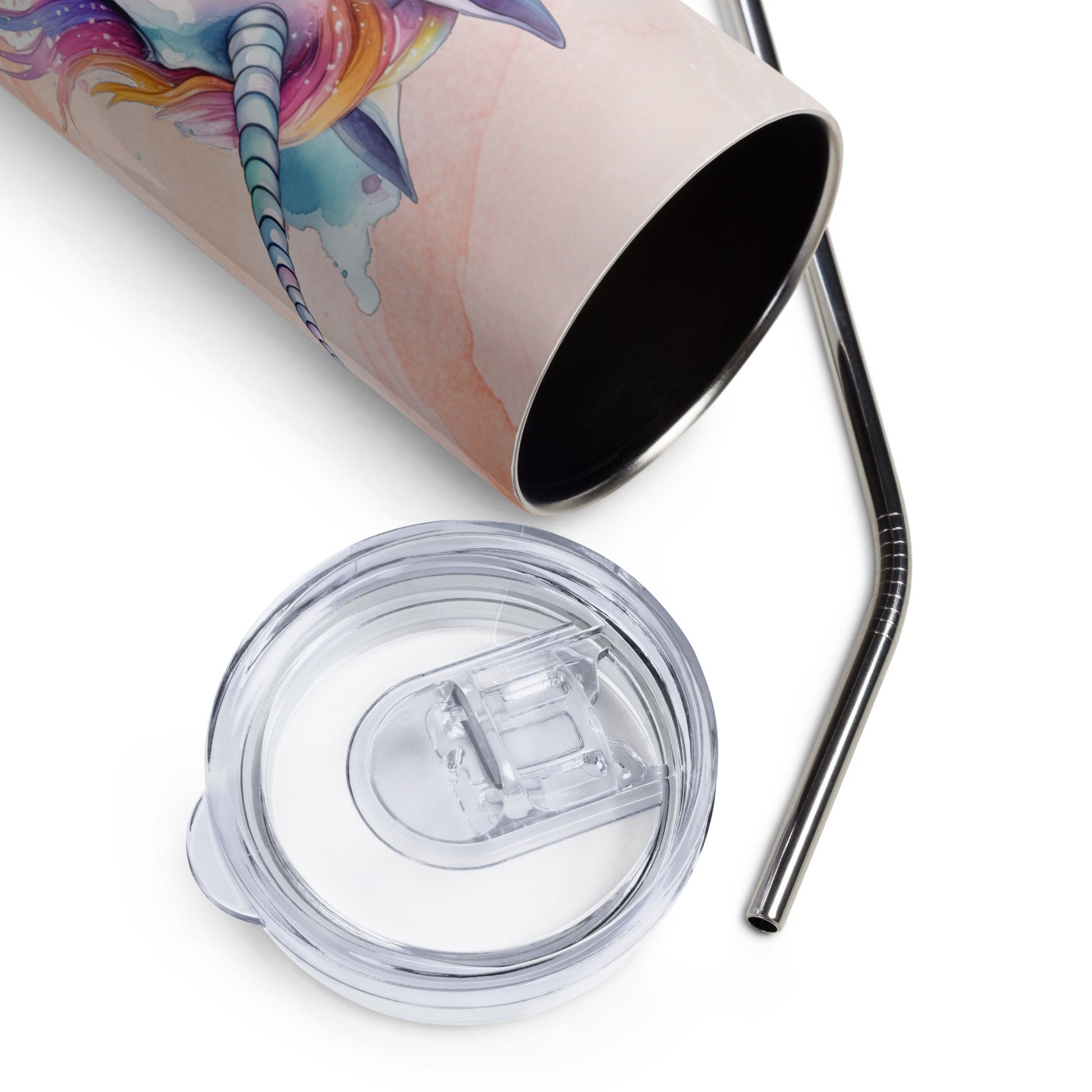 Enchanting Unicorn Tumbler: 20oz Insulated Steel Cup with Magical Watercolor Design - Ideal Gift - Nourishment Tapestry