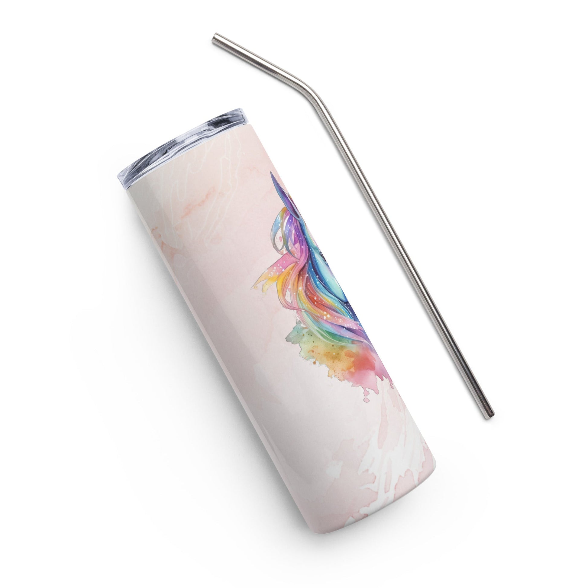 Enchanting Unicorn Tumbler: 20oz Insulated Steel Cup with Magical Watercolor Design - Ideal Gift - Nourishment Tapestry