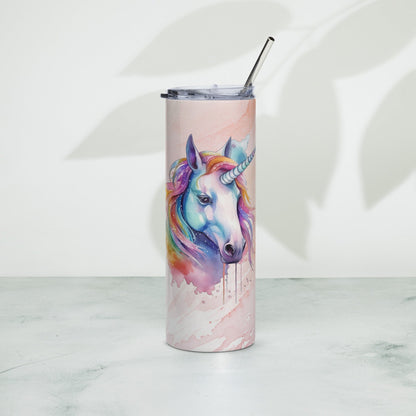 Enchanting Unicorn Tumbler: 20oz Insulated Steel Cup with Magical Watercolor Design - Ideal Gift - Nourishment Tapestry