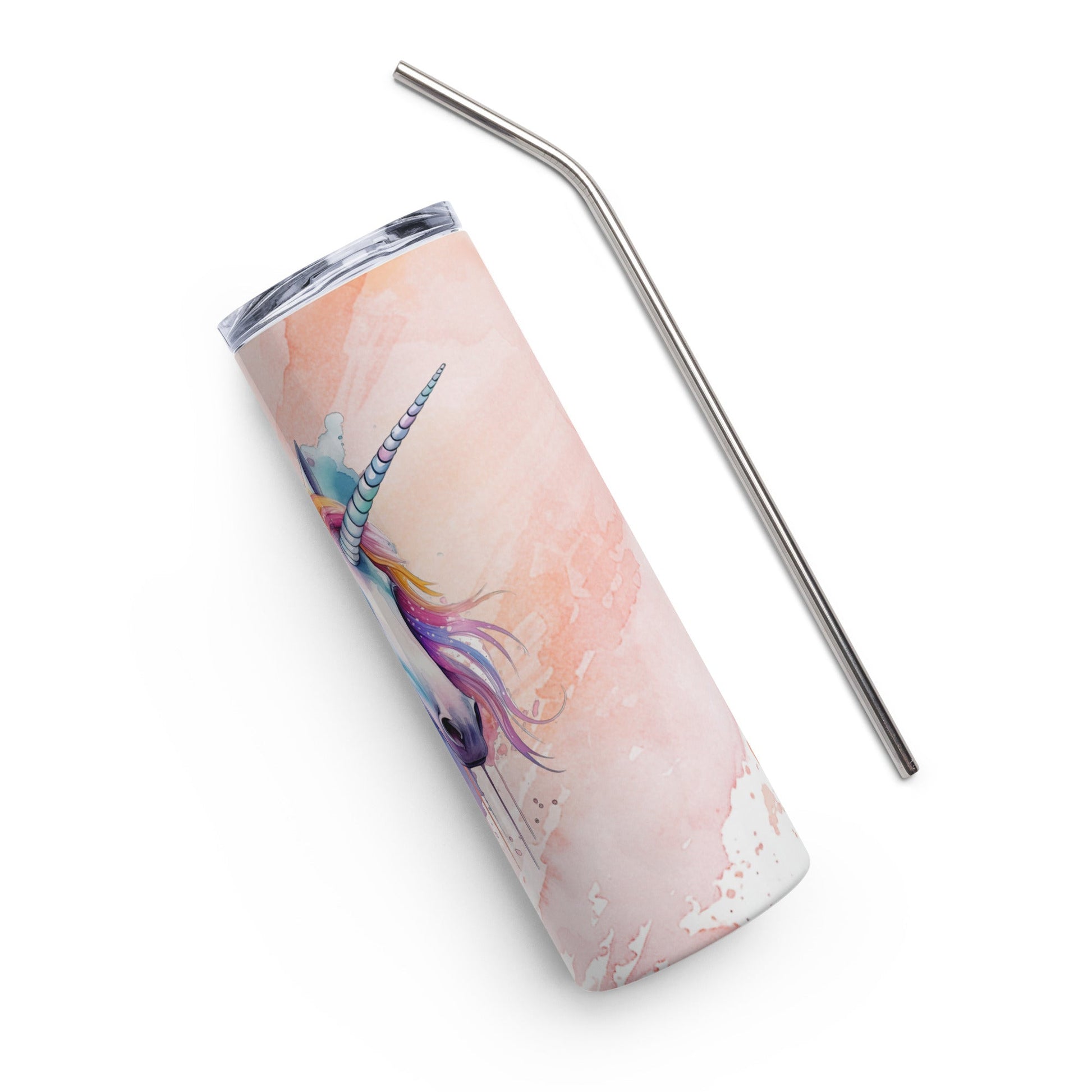 Enchanting Unicorn Tumbler: 20oz Insulated Steel Cup with Magical Watercolor Design - Ideal Gift - Nourishment Tapestry