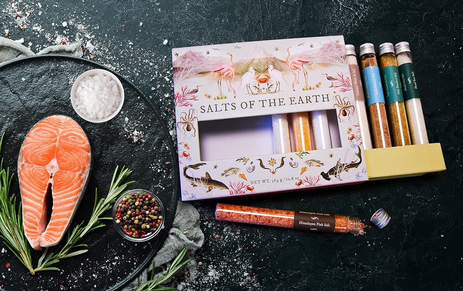 "Exotic Salt Collection: 8 - Pack Gift Set from Around the Globe - Enhance Your Culinary Creations!" - Nourishment Tapestry