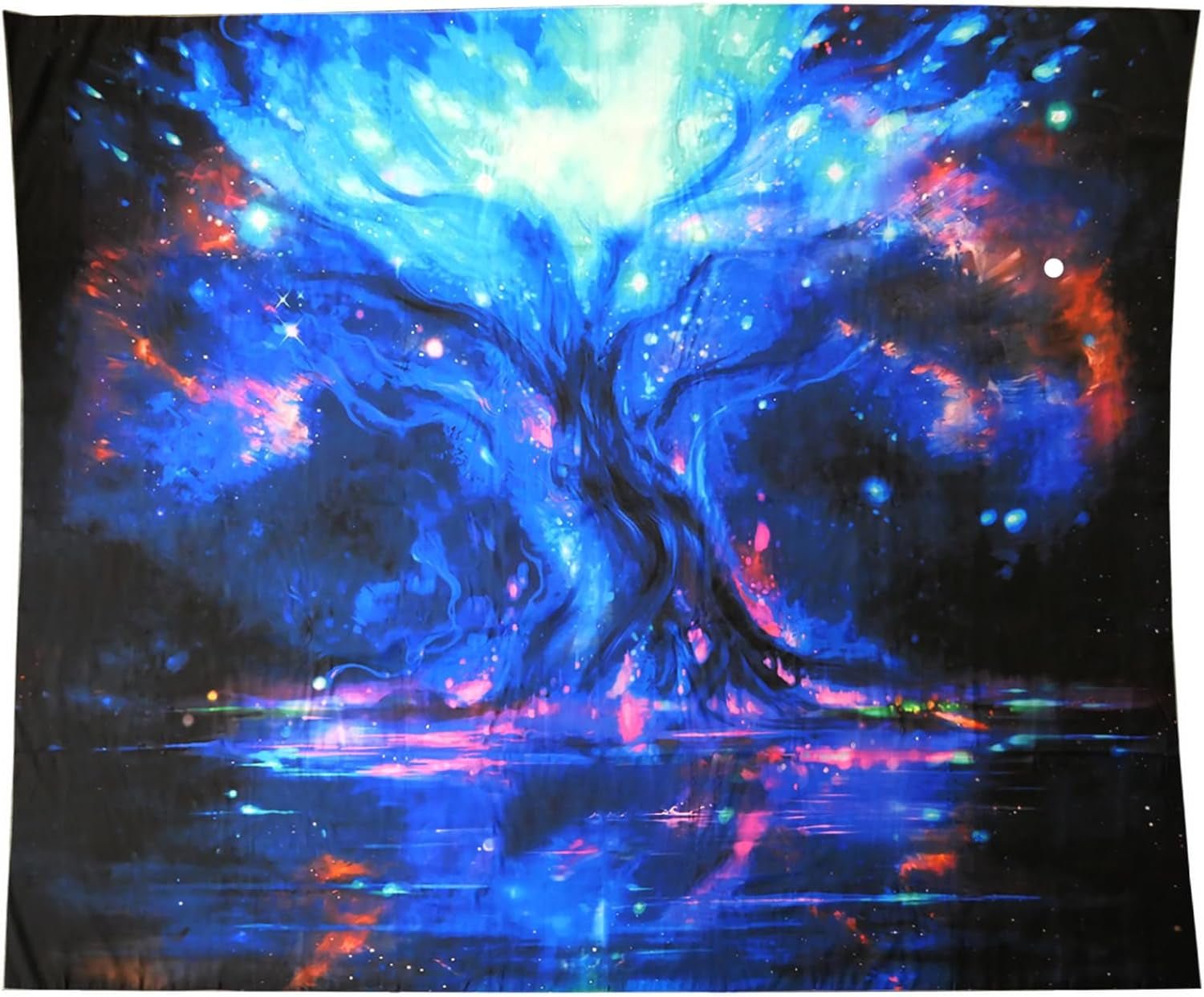 Glowing Tree of Life Blacklight Tapestry - Large Trippy Wall Decor for Bedroom - Buy Online - Nourishment Tapestry