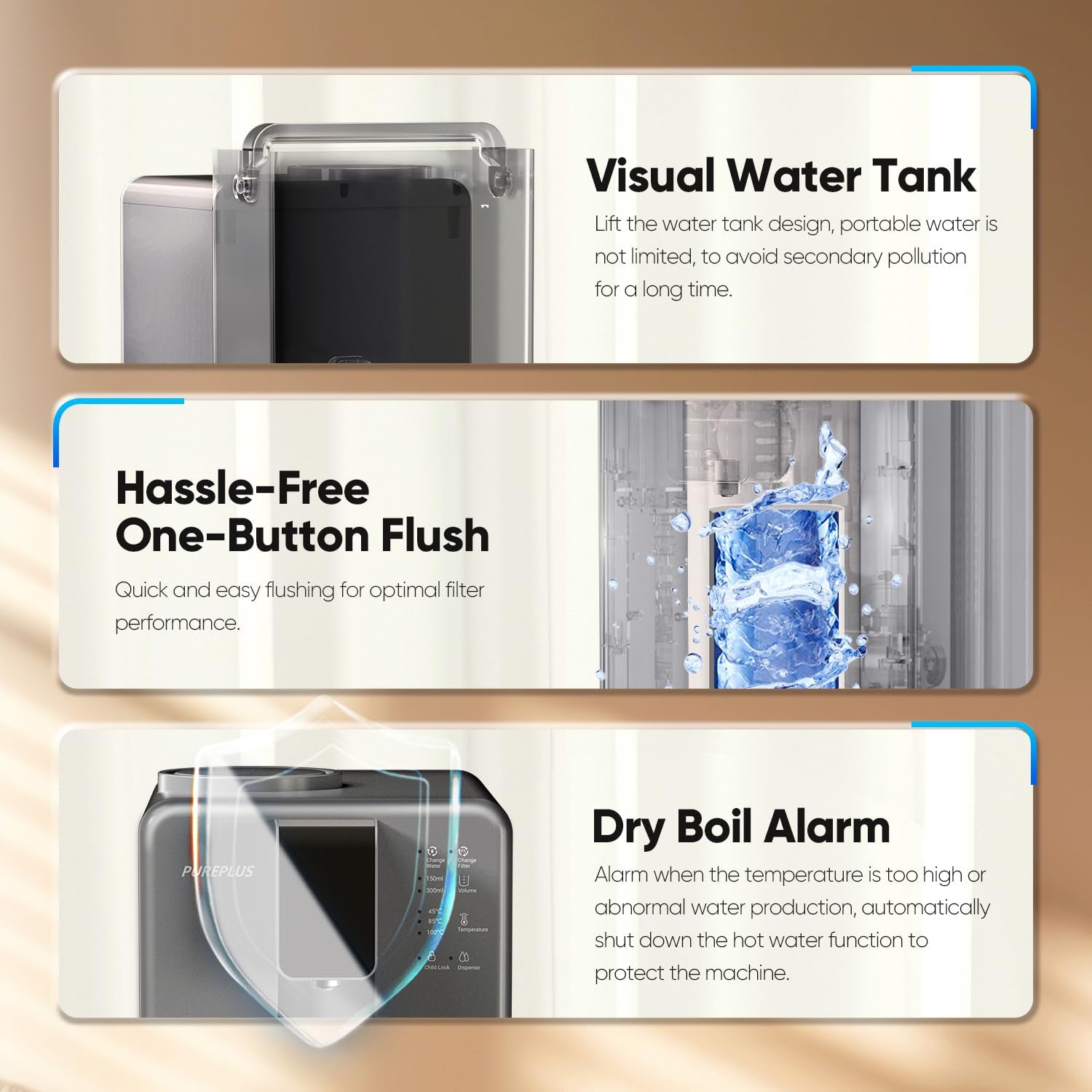 Instant Hot Water Dispenser with 4 - Stage RO Filtration - No Installation Needed! Get Hot Water Instantly Without the Hassle! - Nourishment Tapestry