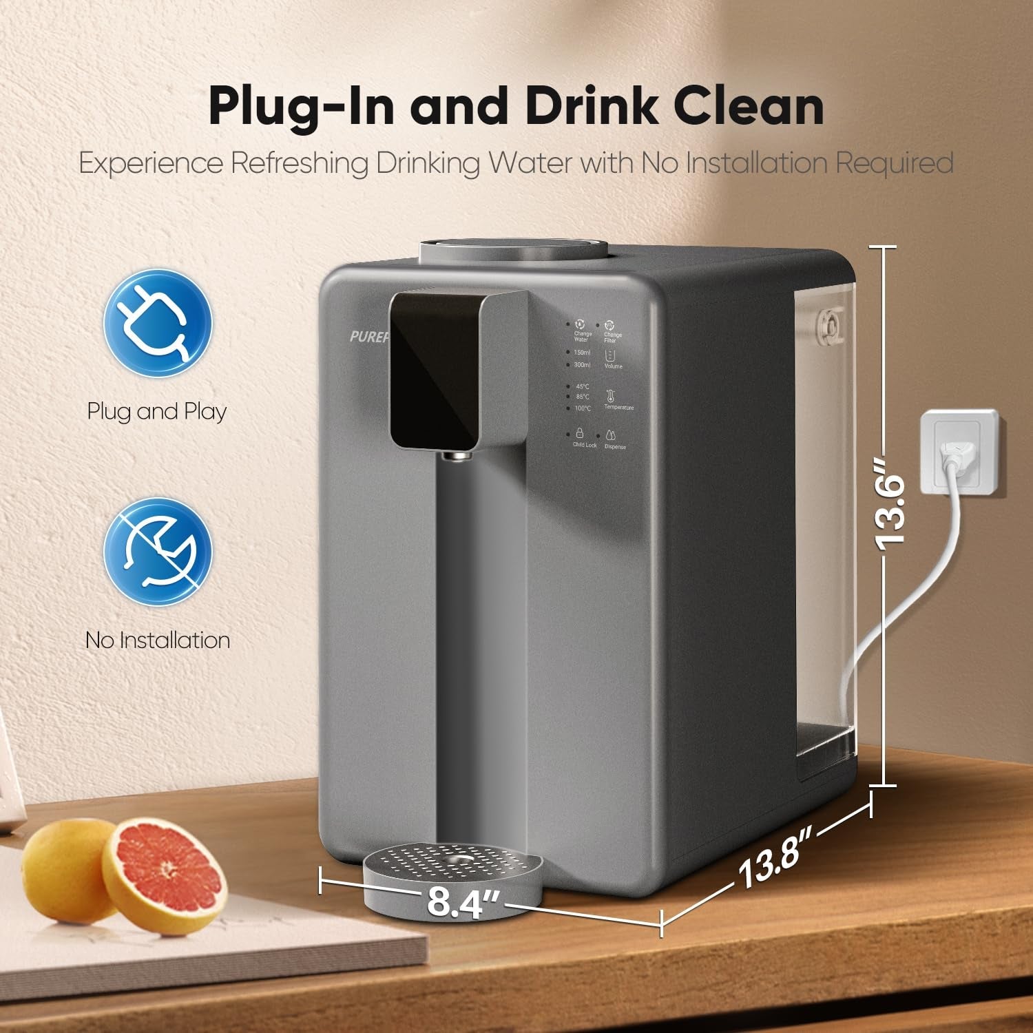 Instant Hot Water Dispenser with 4 - Stage RO Filtration - No Installation Needed! Get Hot Water Instantly Without the Hassle! - Nourishment Tapestry