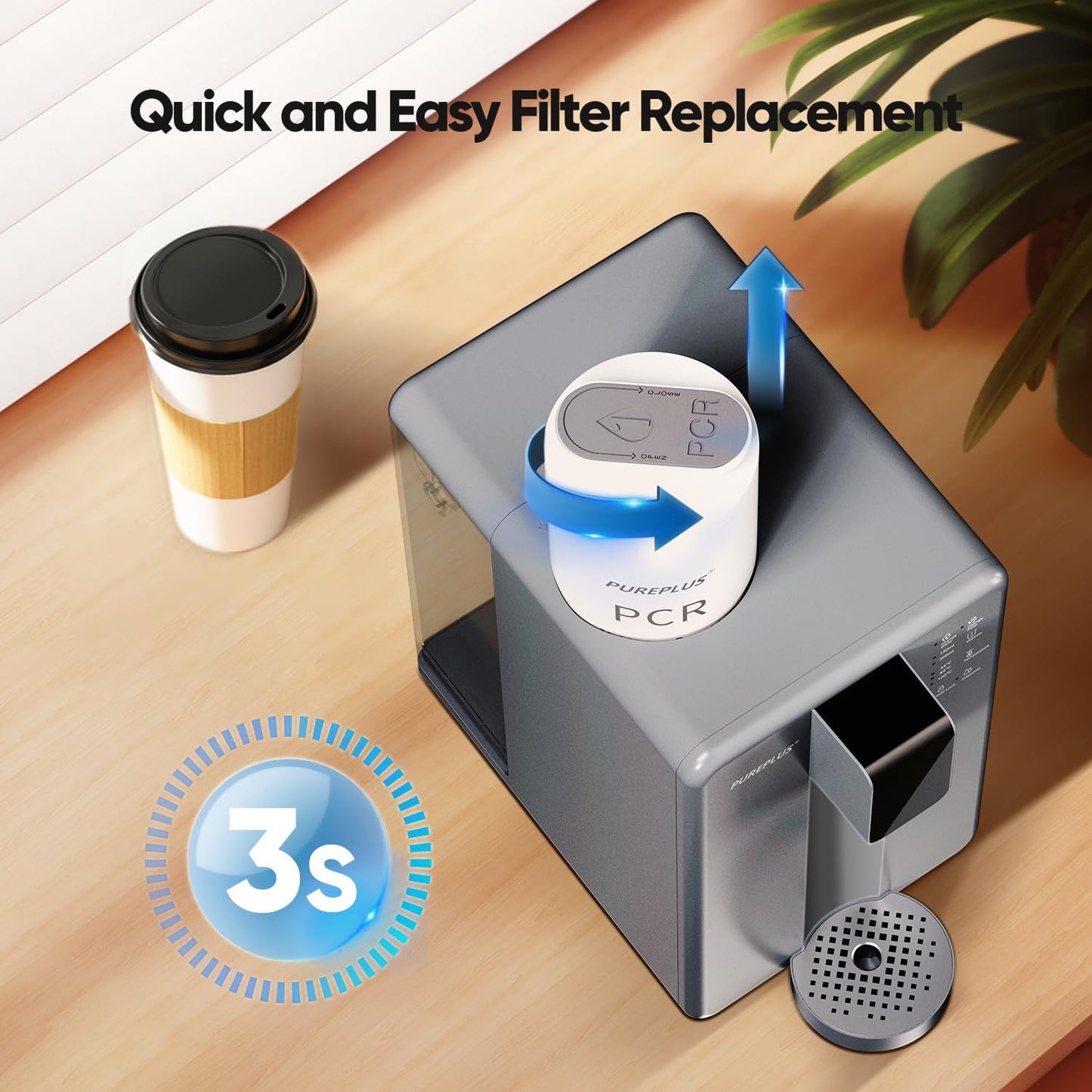 Instant Hot Water Dispenser with 4 - Stage RO Filtration - No Installation Needed! Get Hot Water Instantly Without the Hassle! - Nourishment Tapestry