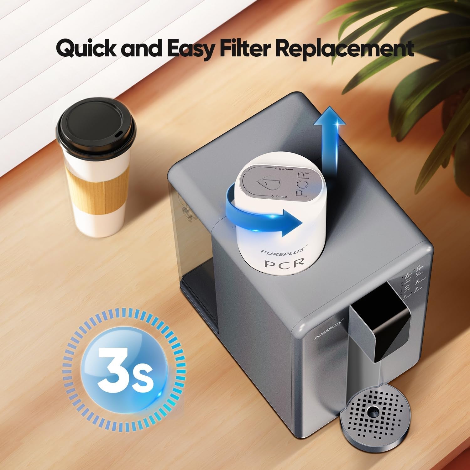 Instant Hot Water Dispenser with 4 - Stage RO Filtration - No Installation Needed! Get Hot Water Instantly Without the Hassle! - Nourishment Tapestry