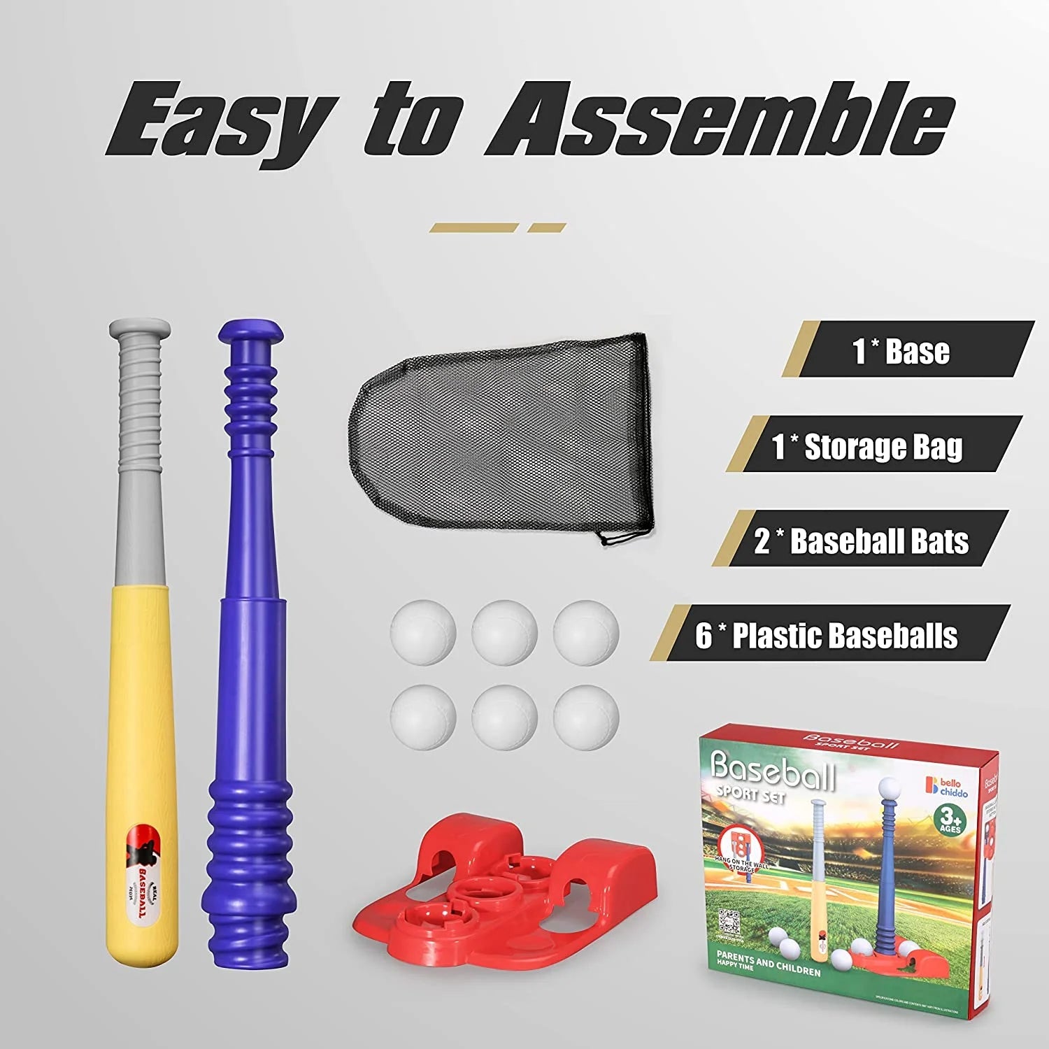 Kids Outdoor Tball Set Baseball Sport Toys for Ages 2 - 8 | Backyard Play Set - Nourishment Tapestry
