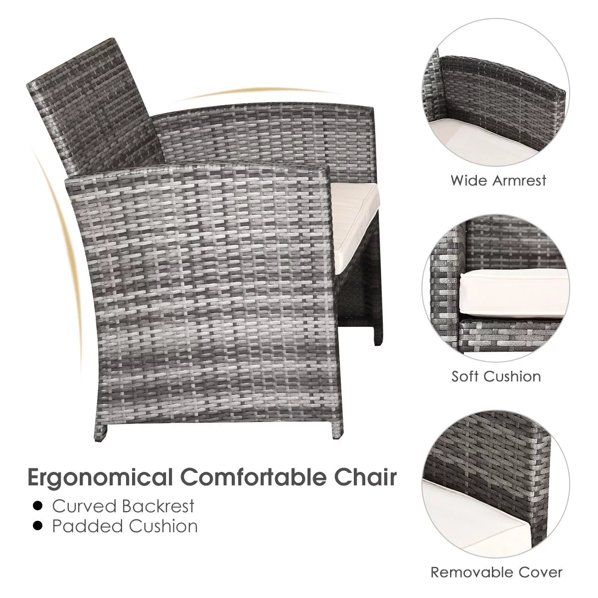 Luxurious 4 - Piece Rattan Patio Set: Beige Cushioned Sofa & Glass Table for Outdoor Oasis - Shop Now - Nourishment Tapestry