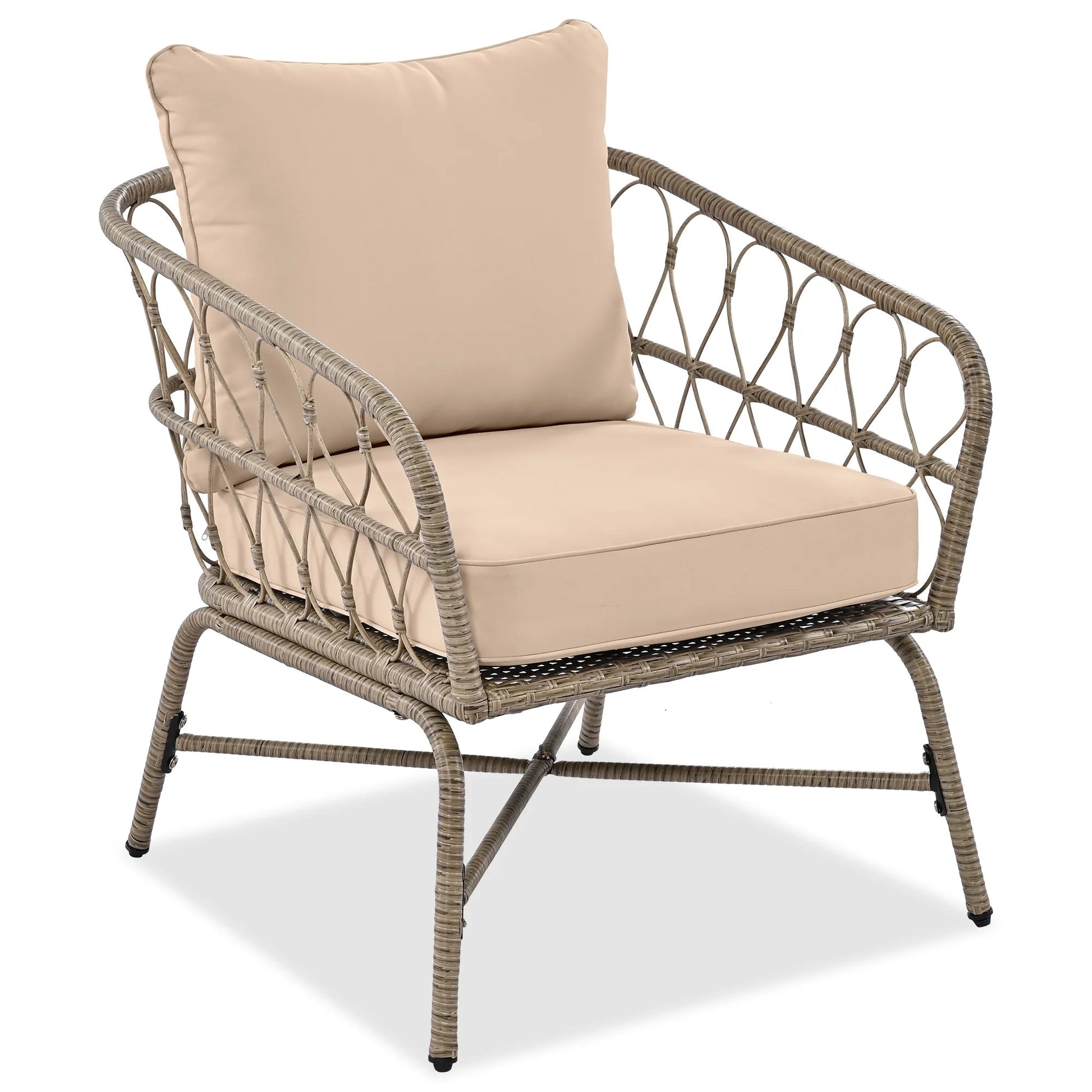 Luxurious 4 - Piece Wicker Patio Set: Blue Sofa & Table for Outdoor Relaxation - Nourishment Tapestry