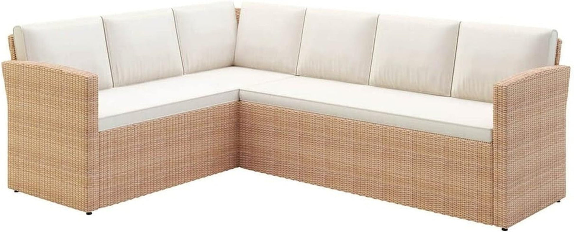 Luxurious 6 - Seater Rattan Garden Dining Set with All - Weather Comfort and Beige Cushions - Nourishment Tapestry