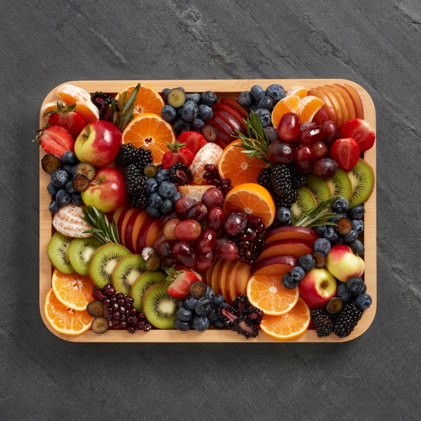 Luxurious Bamboo Charcuterie Board Set: Elegant 11x14" Serving Tray with Lid - Nourishment Tapestry
