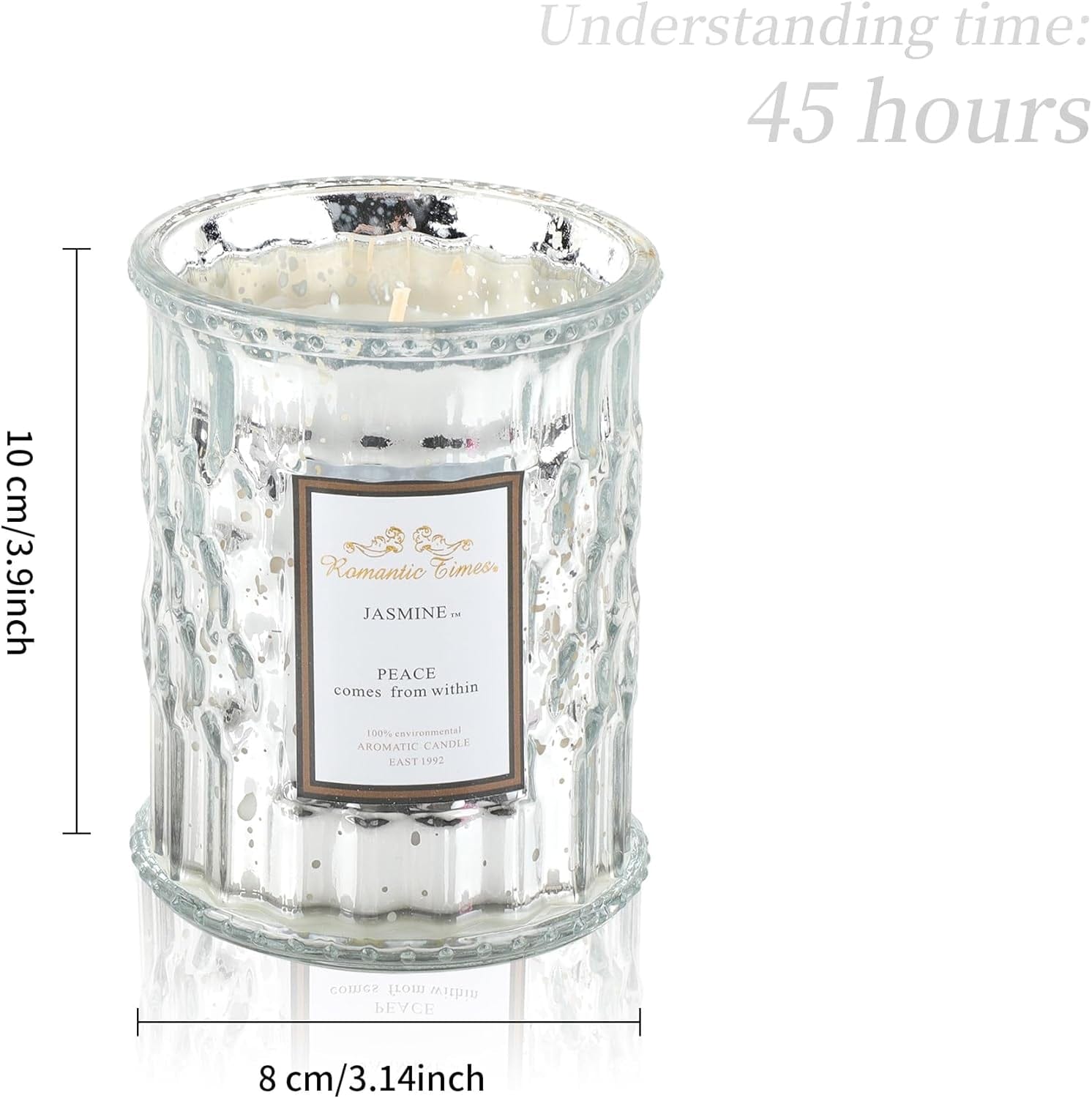Luxurious Jasmine Scented Candle: 17 Oz Glass Jar, Perfect Gift for Any Occasion - Nourishment Tapestry
