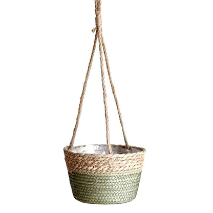 Macrame Plant Hanger: Versatile Jute Rope Basket for Indoor/Outdoor Decor - Nourishment Tapestry