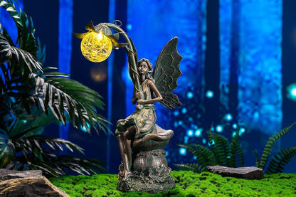 Magical Solar Fairy Garden Statue with LED Lights: Enchant Your Outdoor Space - Nourishment Tapestry