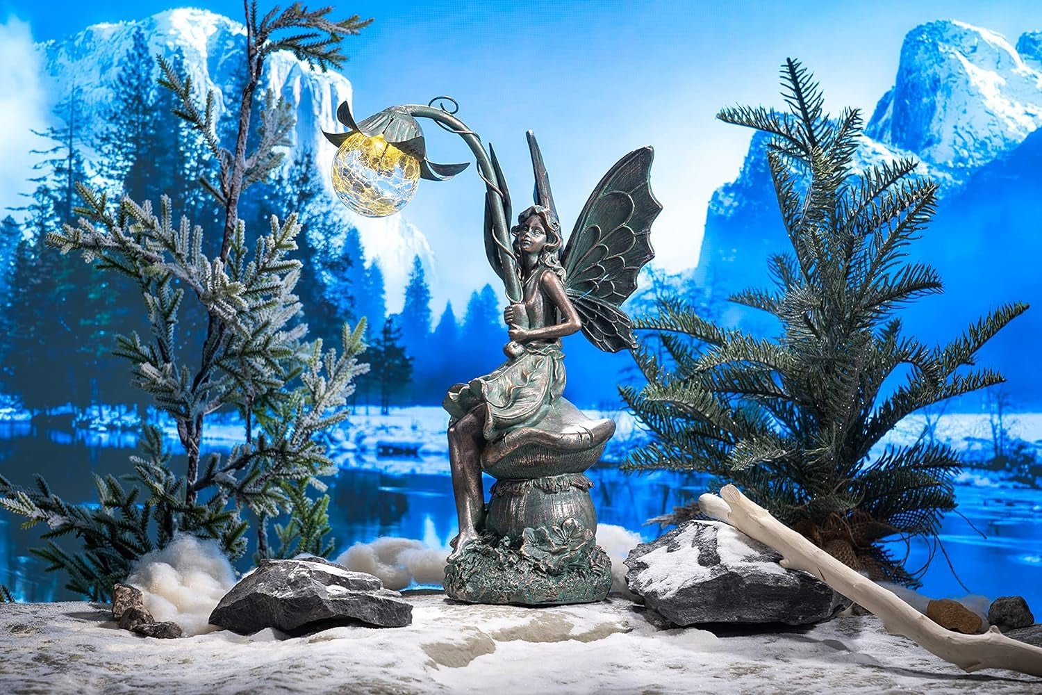 Magical Solar Fairy Garden Statue with LED Lights: Enchant Your Outdoor Space - Nourishment Tapestry