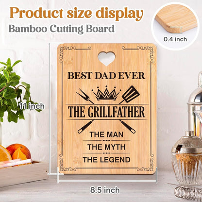Personalized Bamboo Cutting Board: Engraved Father's Day Gift for Dad - Nourishment Tapestry
