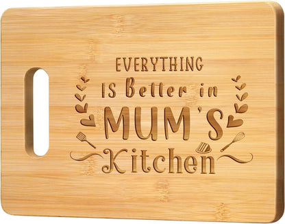 Personalized Bamboo Cutting Board: Engraved Mother's Day Gift - Nourishment Tapestry