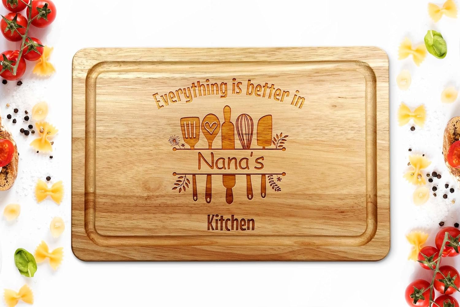 Personalized Engraved Cutting Board: Heartfelt Gift for Mom, Wife, Nana - Anniversary, Birthday, Mother's Day - Nourishment Tapestry