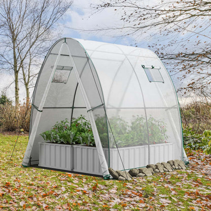 Portable Greenhouse 6x6x6.6 FT: Easy - Access 2 - Door, Ventilated Windows, Spacious Plant Sanctuary - Grow Your Plants in Style! - Nourishment Tapestry