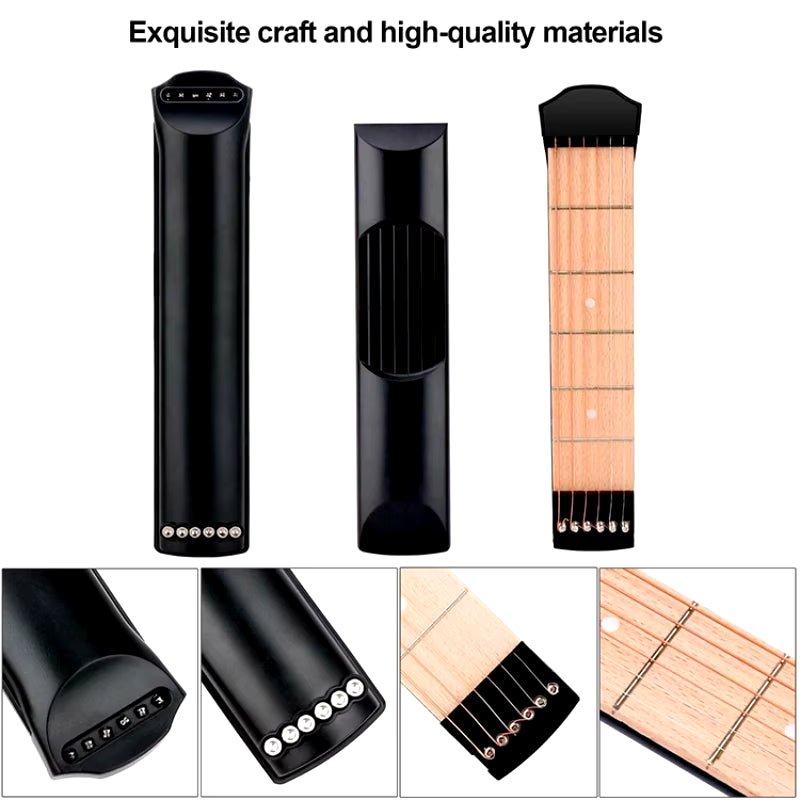 Portable Guitar Practice Tool: 6 - String Chord Trainer for Beginners - Finger Flexibility Developer - Nourishment Tapestry
