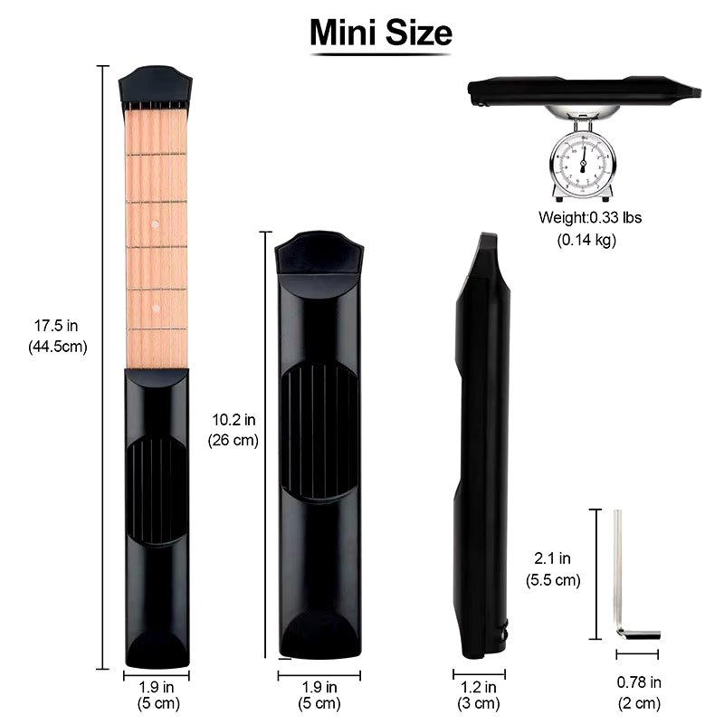 Portable Guitar Practice Tool: 6 - String Chord Trainer for Beginners - Finger Flexibility Developer - Nourishment Tapestry