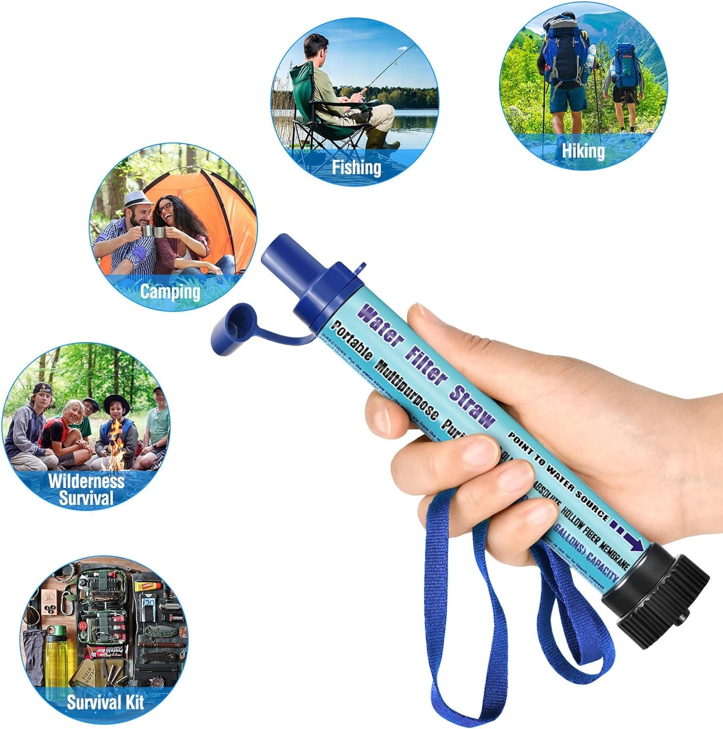 Portable Water Filter Straw - 2000L Capacity for Safe Hydration in Emergencies & Outdoors - Nourishment Tapestry