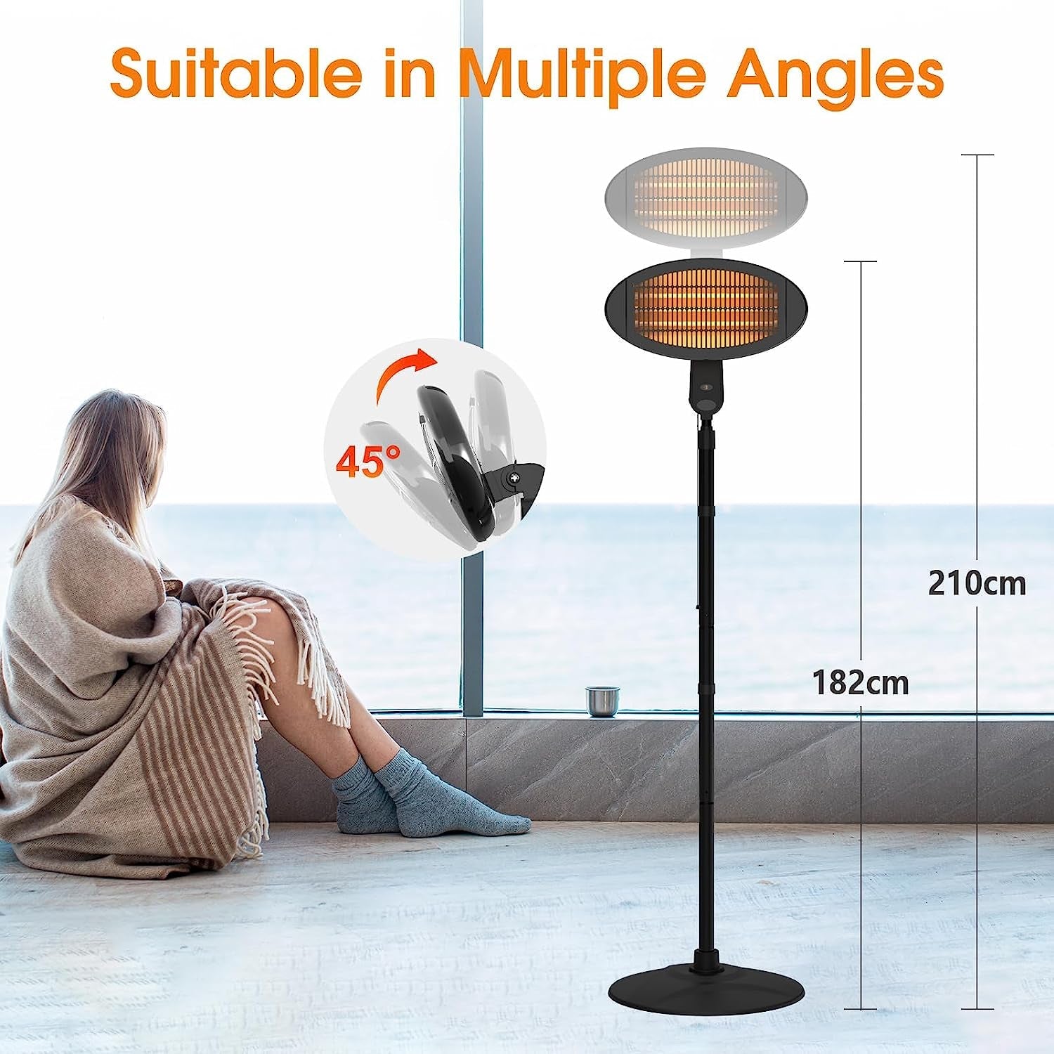 Powerful 3 - Mode Outdoor Patio Heater: Safe & Versatile for Balcony, Backyard, & Garage - Nourishment Tapestry
