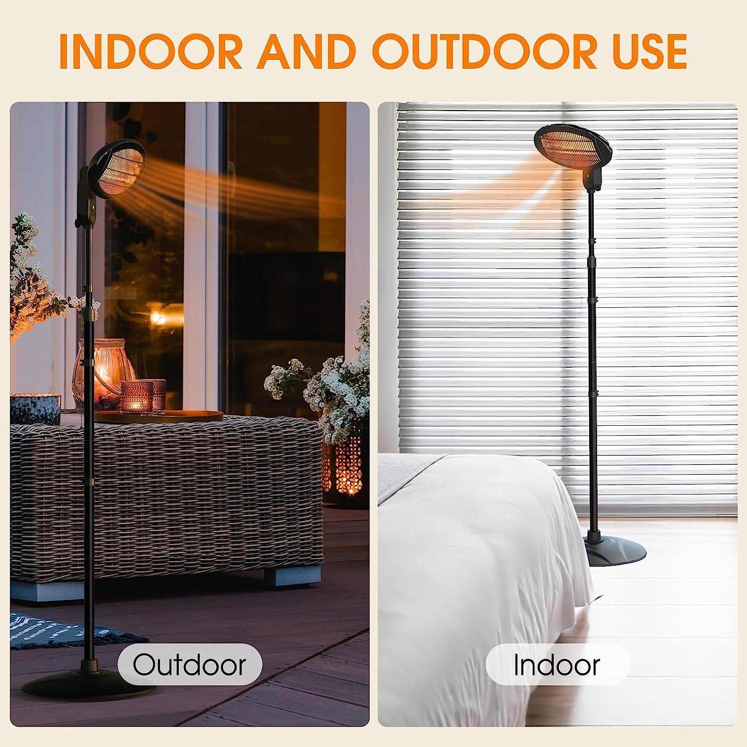 Powerful 3 - Mode Outdoor Patio Heater: Safe & Versatile for Balcony, Backyard, & Garage - Nourishment Tapestry
