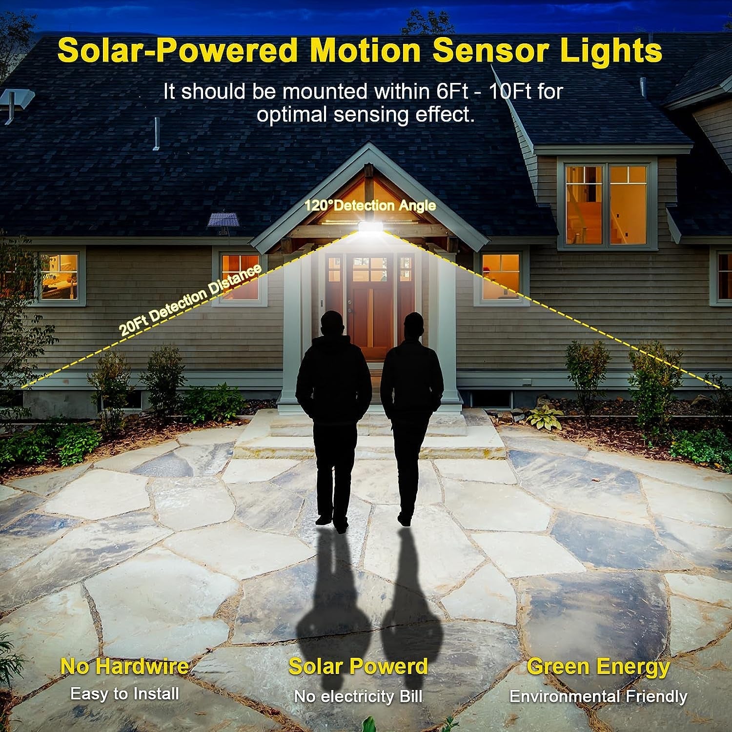 Powerful Solar Security Lights: 16.4Ft Cord, 3 - Mode Dusk - Dawn Sensor for Outdoor Spaces - Illuminate Your Outdoor Area with Solar - Powered Security Lights - Nourishment Tapestry
