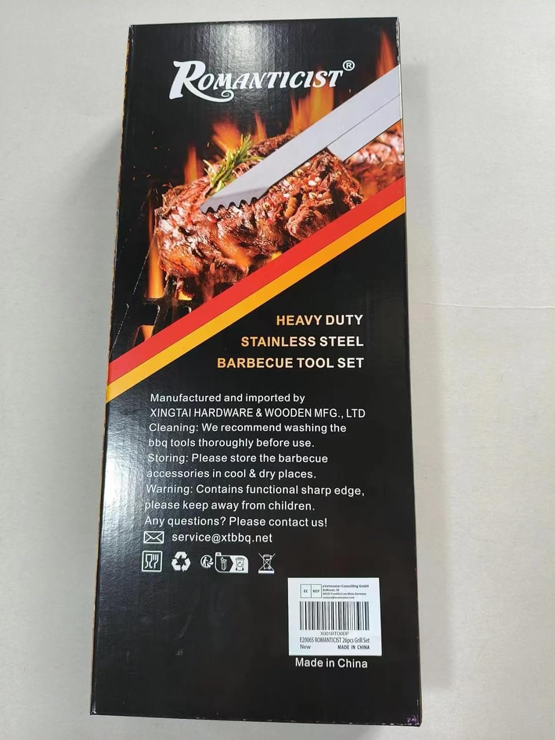 Premium 26 - Piece BBQ Grill Tool Set with Meat Thermometer and Aluminum Case - Nourishment Tapestry