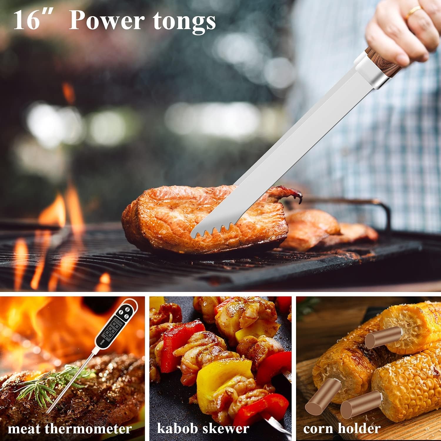 Premium 26 - Piece BBQ Grill Tool Set with Meat Thermometer and Aluminum Case - Nourishment Tapestry