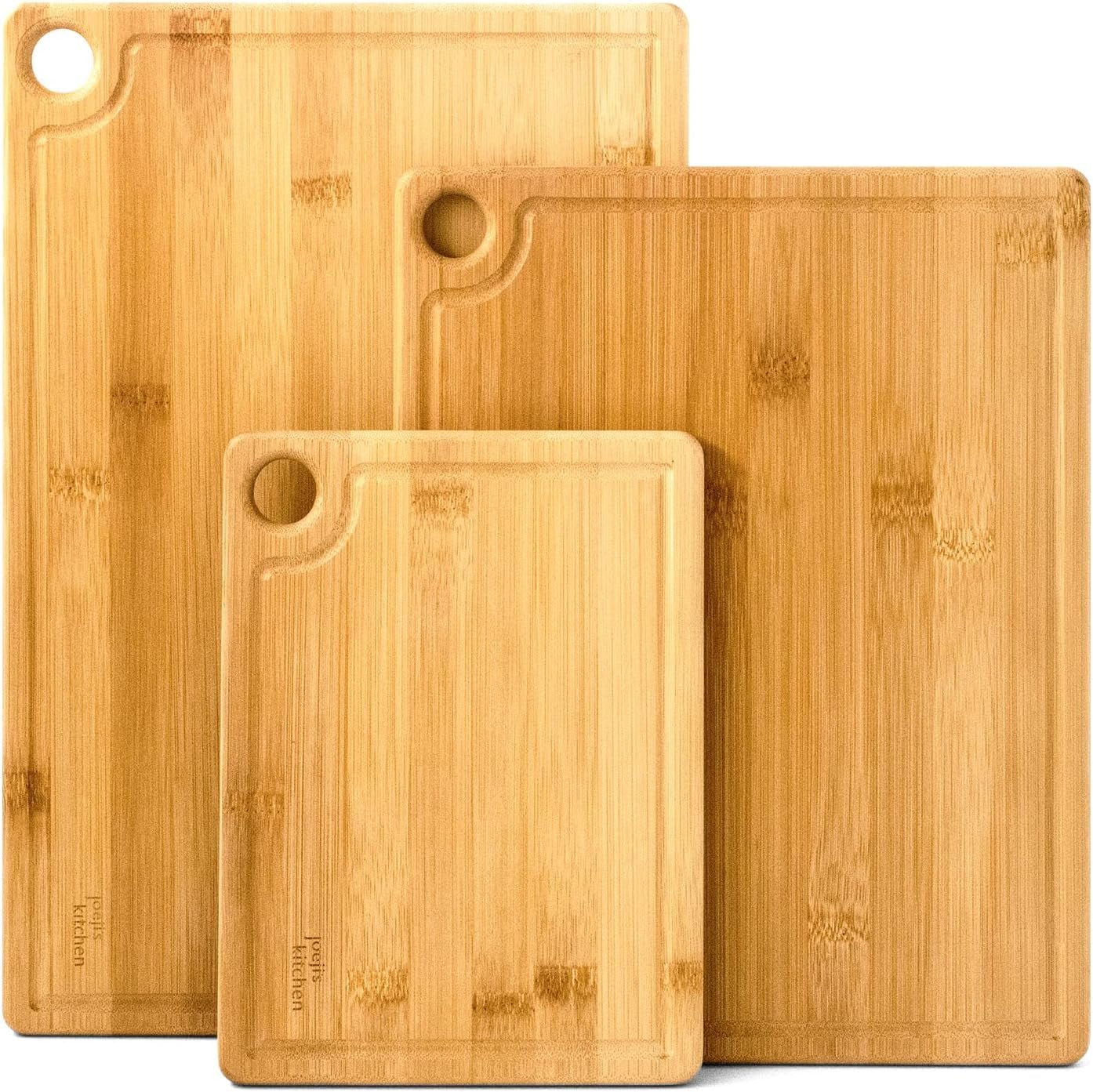 Premium 3 - Piece Bamboo Cutting Board Set: Eco - Friendly & Durable Kitchen Must - Have - Nourishment Tapestry
