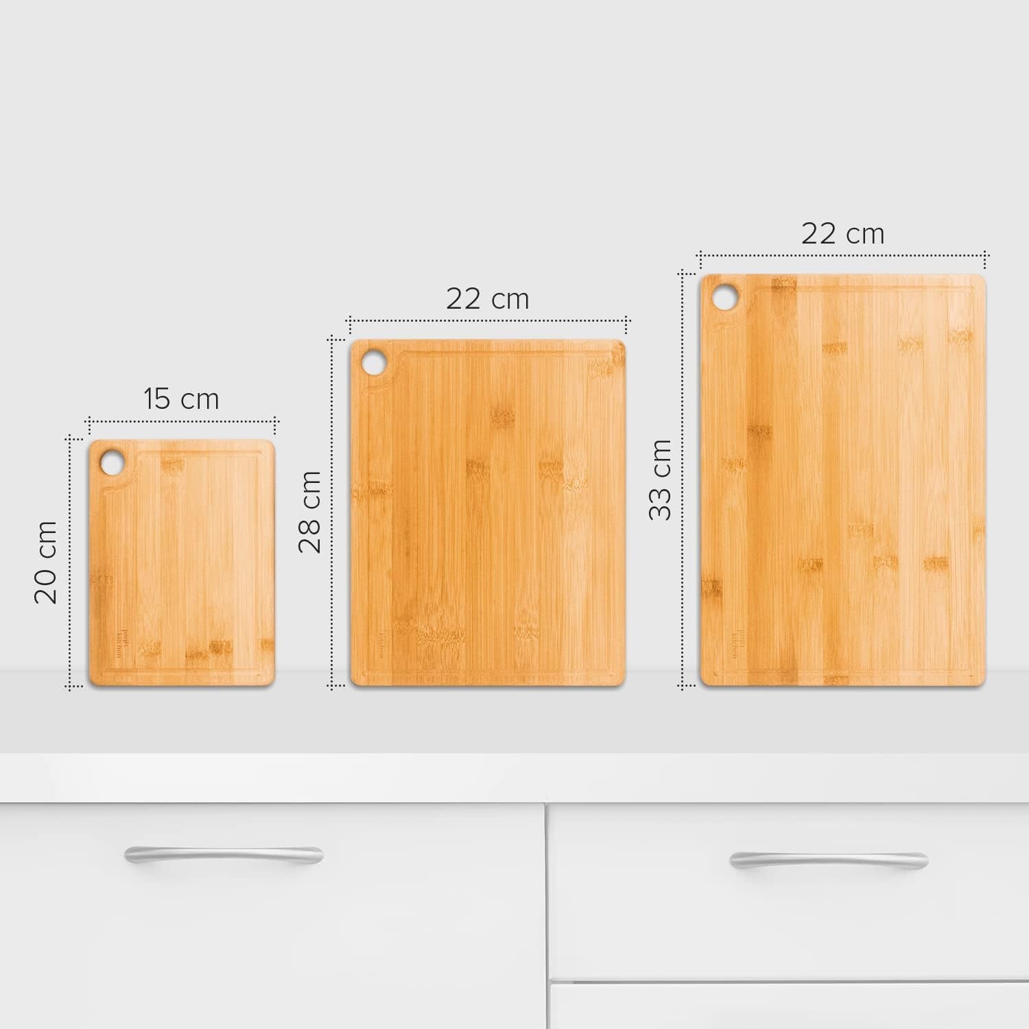Premium 3 - Piece Bamboo Cutting Board Set: Eco - Friendly & Durable Kitchen Must - Have - Nourishment Tapestry
