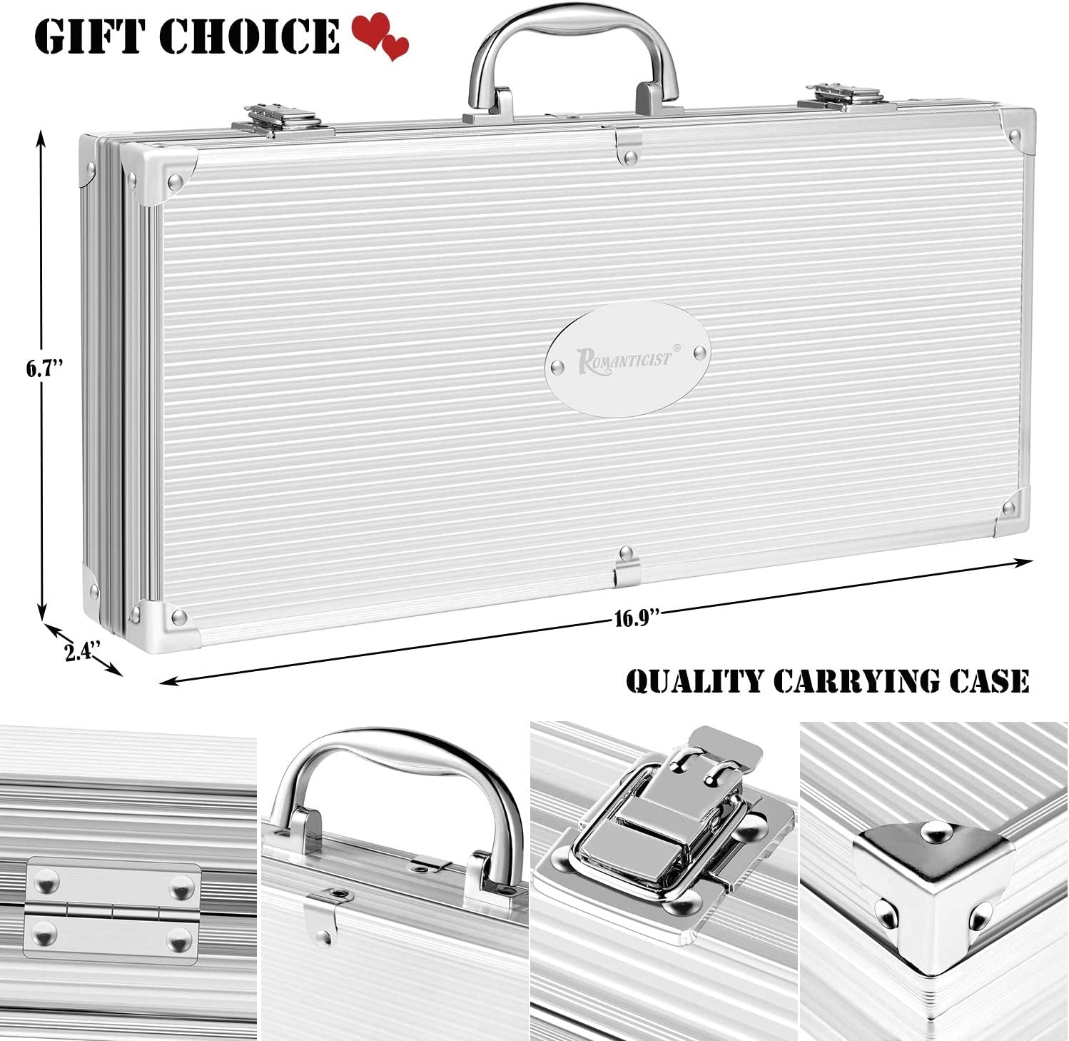 Premium 30 - Piece BBQ Grill Tool Set with Thermometer & Travel Case - Ideal Gift for Men & Dads - Nourishment Tapestry