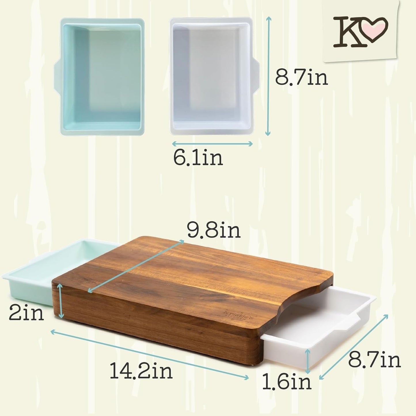 Premium Acacia Wood Cutting Board with Slide - Out Trays: Ultimate Meal Prep Station - Nourishment Tapestry