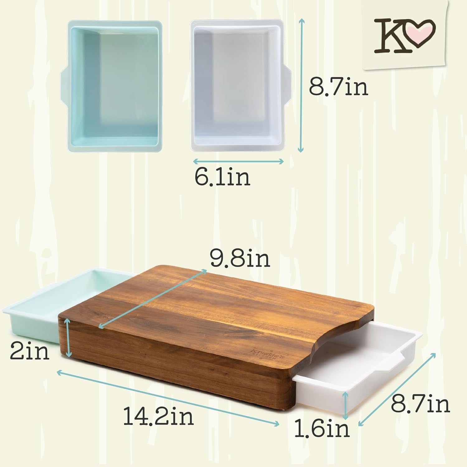 Premium Acacia Wood Cutting Board with Slide - Out Trays: Ultimate Meal Prep Station - Nourishment Tapestry