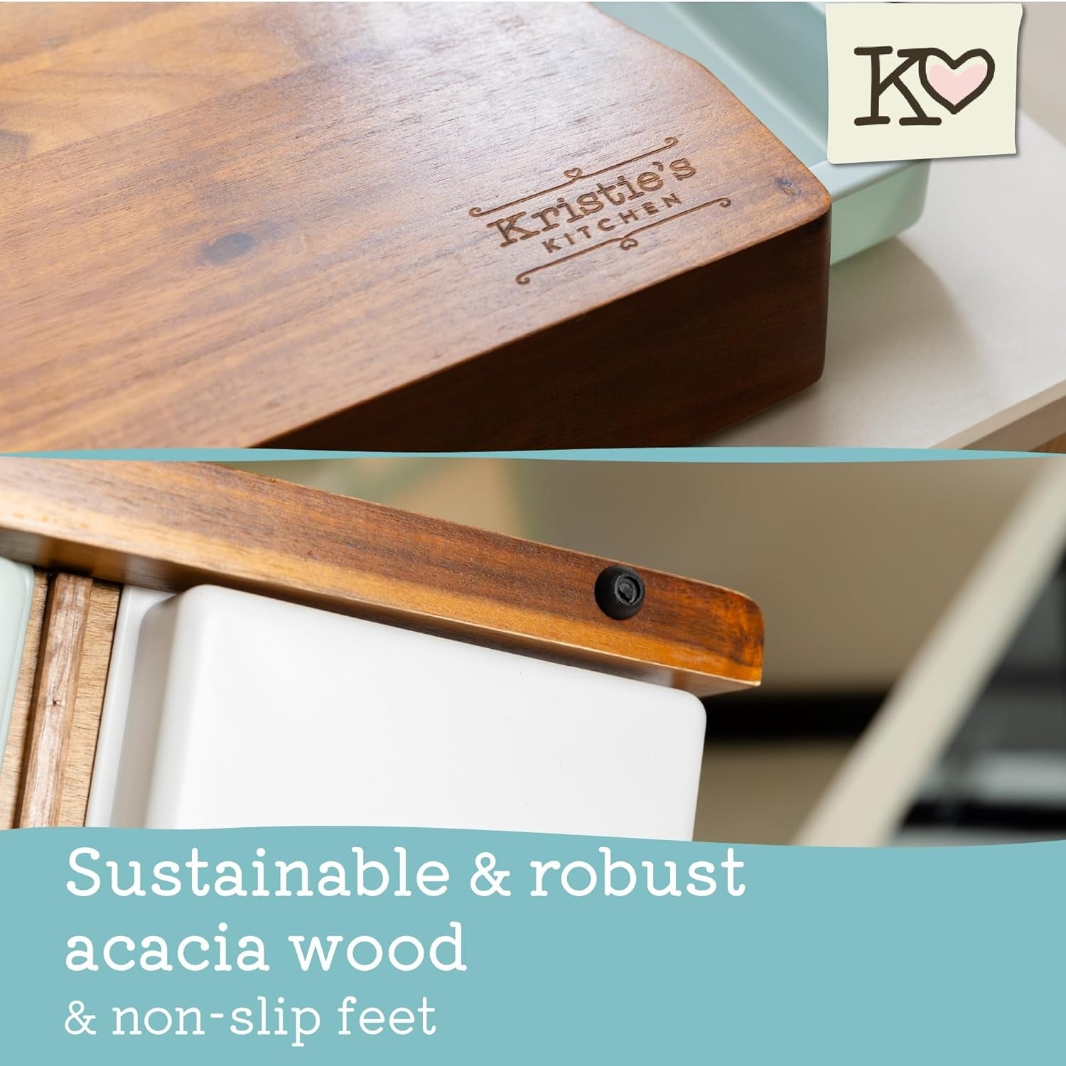 Premium Acacia Wood Cutting Board with Slide - Out Trays: Ultimate Meal Prep Station - Nourishment Tapestry