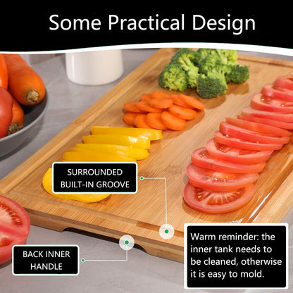 Premium Bamboo Cutting Board Set: 3 Dishwasher - Safe Boards with Holder for Kitchen & Butcher Block - Nourishing Tapestry
