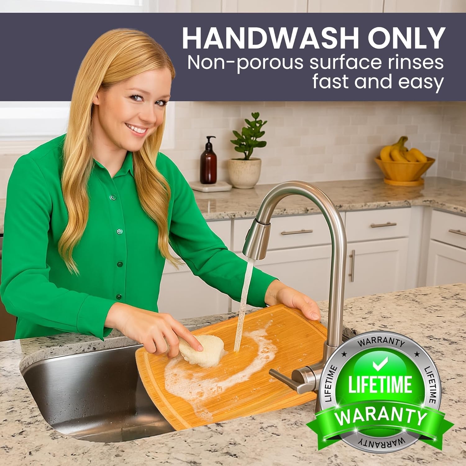 Premium Bamboo Cutting Board Set: 3 Single - Piece Boards, 62% More Space, Lifetime Replacements - Nourishing Tapestry