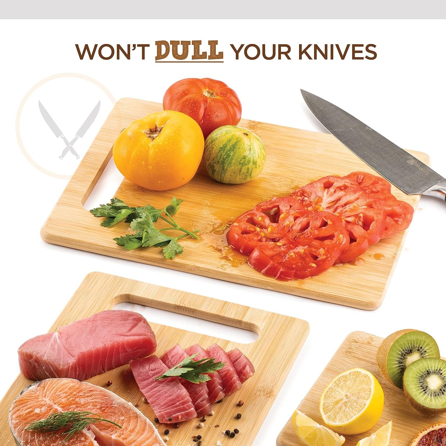 Premium Bamboo Cutting Board Set: 4 - Piece, Juice Groove, Multi - Purpose Kitchen Prep - Nourishment Tapestry