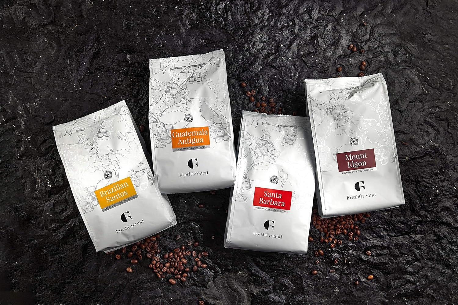 Premium Coffee World Tour Whole Bean Set - Taste Exotic 5 - Star Flavors - Nourishment Tapestry