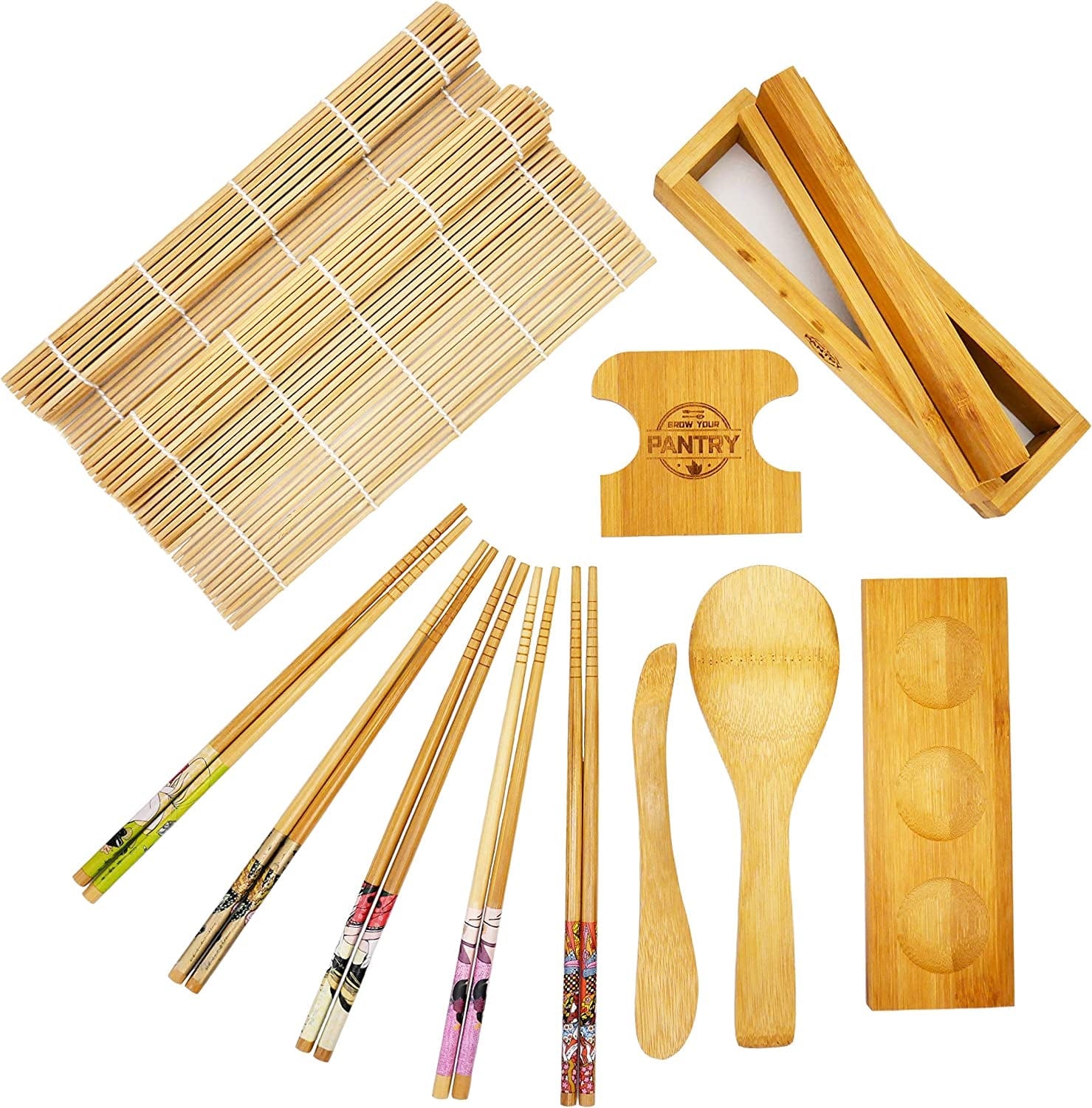 Premium Sushi Making Kit: Master Authentic Japanese Rolls at Home - 15 Pieces - Nourishment Tapestry