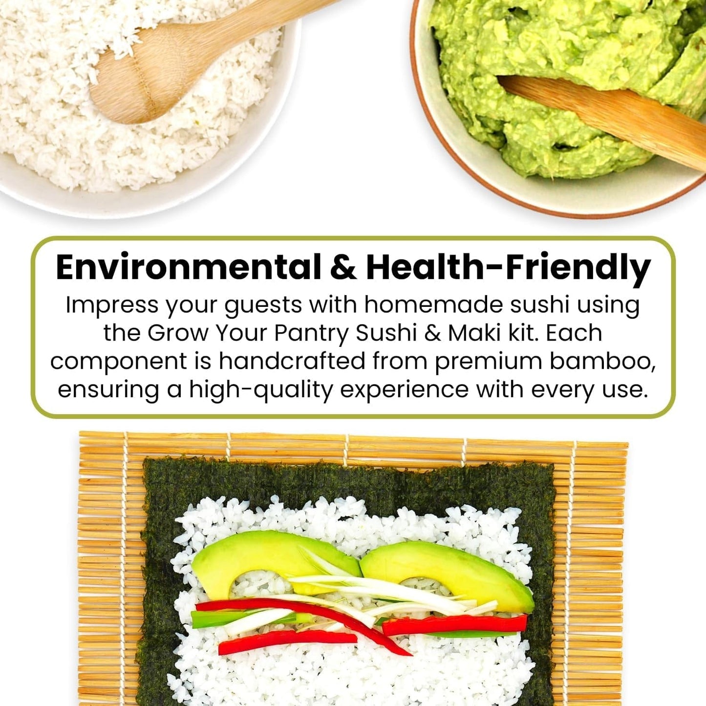 Premium Sushi Making Kit: Master Authentic Japanese Rolls at Home - 15 Pieces - Nourishment Tapestry