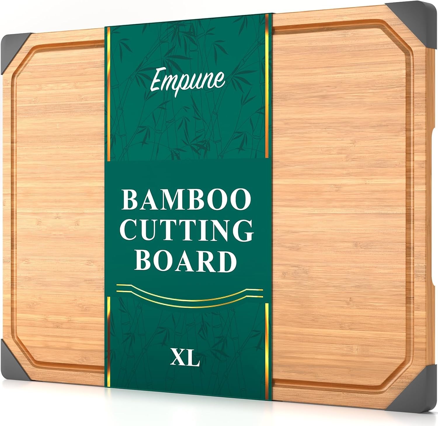 Bamboo Cutting Board Wood Cutting Boards For Kitchen With Non Slip Rubber Feet Wooden Chopping Board For Meat And Vegetables Xl