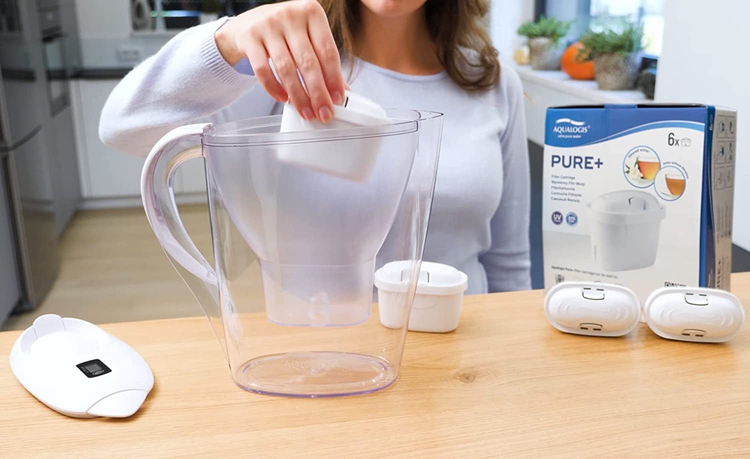 Pure+ Water Filter Cartridge (6 Pack) Compatible with Maxtra & Maxtra+ Plus - Fits Aluna, Style, Elemaris, Marella, Fun Jug, Pitcher, Tassimo - Nourishment Tapestry