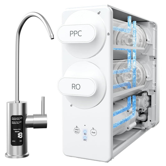 Reverse Osmosis Water Filter System with Smart Faucet - NSF Certified TDS Reduction - 7 Stage Tankless - Under Sink - 400 GPD - RMS - WP - RO400 - Nourishment Tapestry